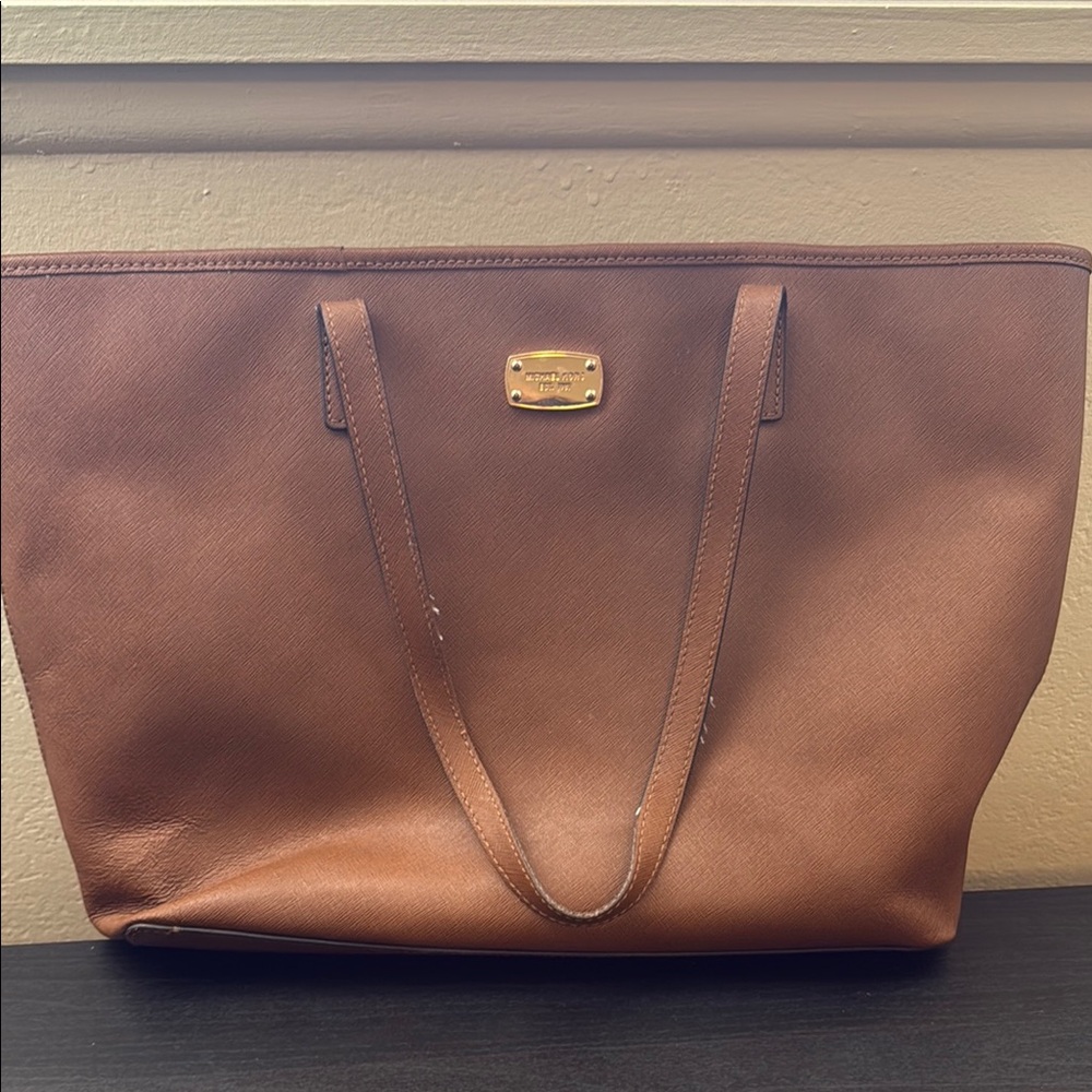 Michael Kors Brown Leather Tote Bag